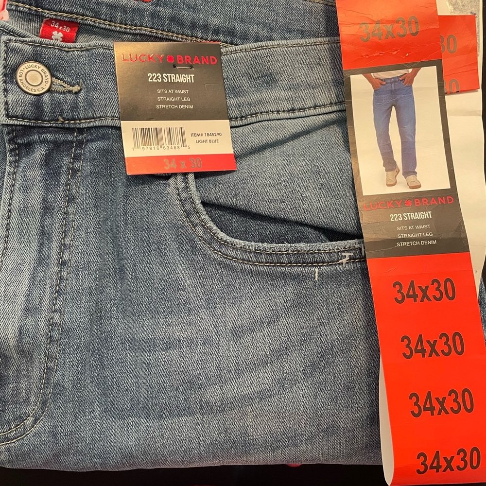Lucky Brand Men’s Sky Blue Straight Leg Jeans